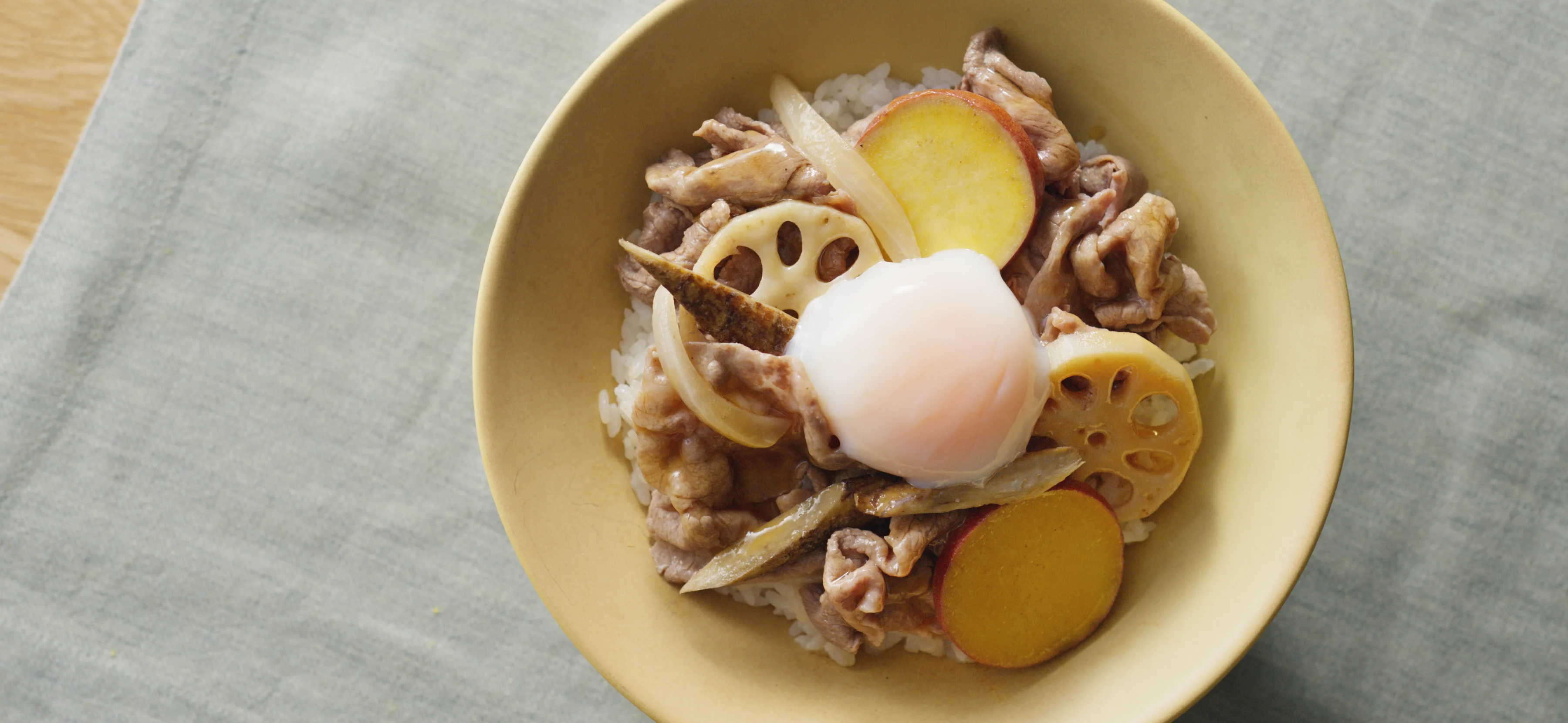 #シャキほくっ甘じょっぱ牛丼のイメージ画像