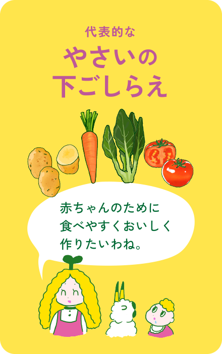 野菜の下ごしらえ べビママ離乳食手帖 野菜のチカラをもっと知る Jaグループ