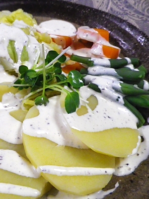 温野菜サラダのニンニクドレッシングがけ お手軽レシピで作る Jaグループ