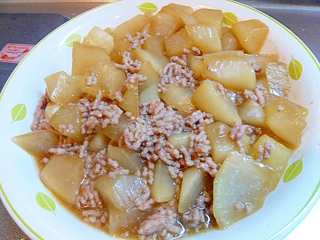 大根と豚ひき肉の煮物の写真