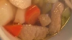 ニンジンとカブの鶏煮込みの写真