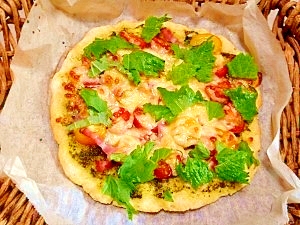 簡単おから生地 トマトの紫蘇ソースピザ お手軽レシピで作る Jaグループ