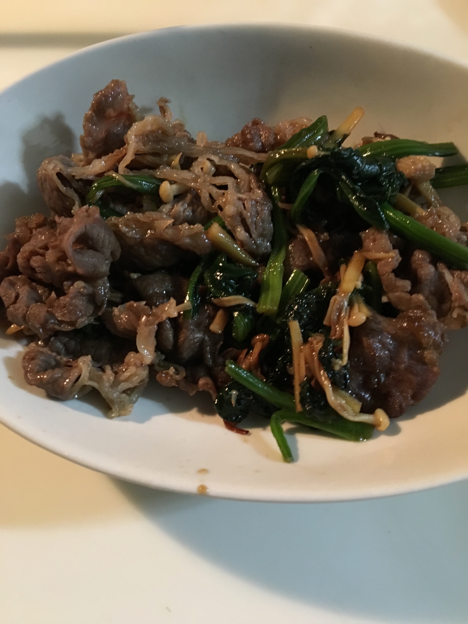 生姜が効いた牛肉炒めの写真