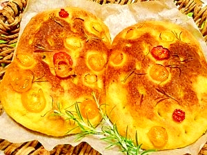 皮ごと南瓜とおから入り☆夏色フォカッチャの写真