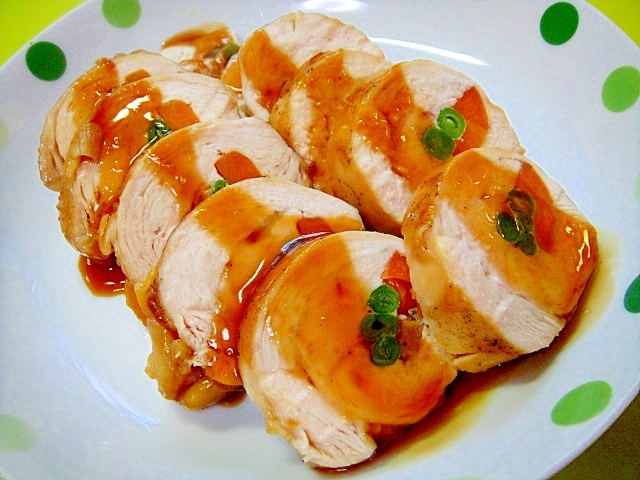 野菜チキンロール☆はちみつ照り焼き味の写真