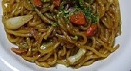 にんじんのソース焼きそばの写真