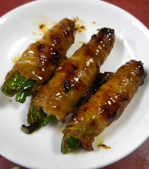ピーマン豚バラ巻きオイスター醤油焼きの写真