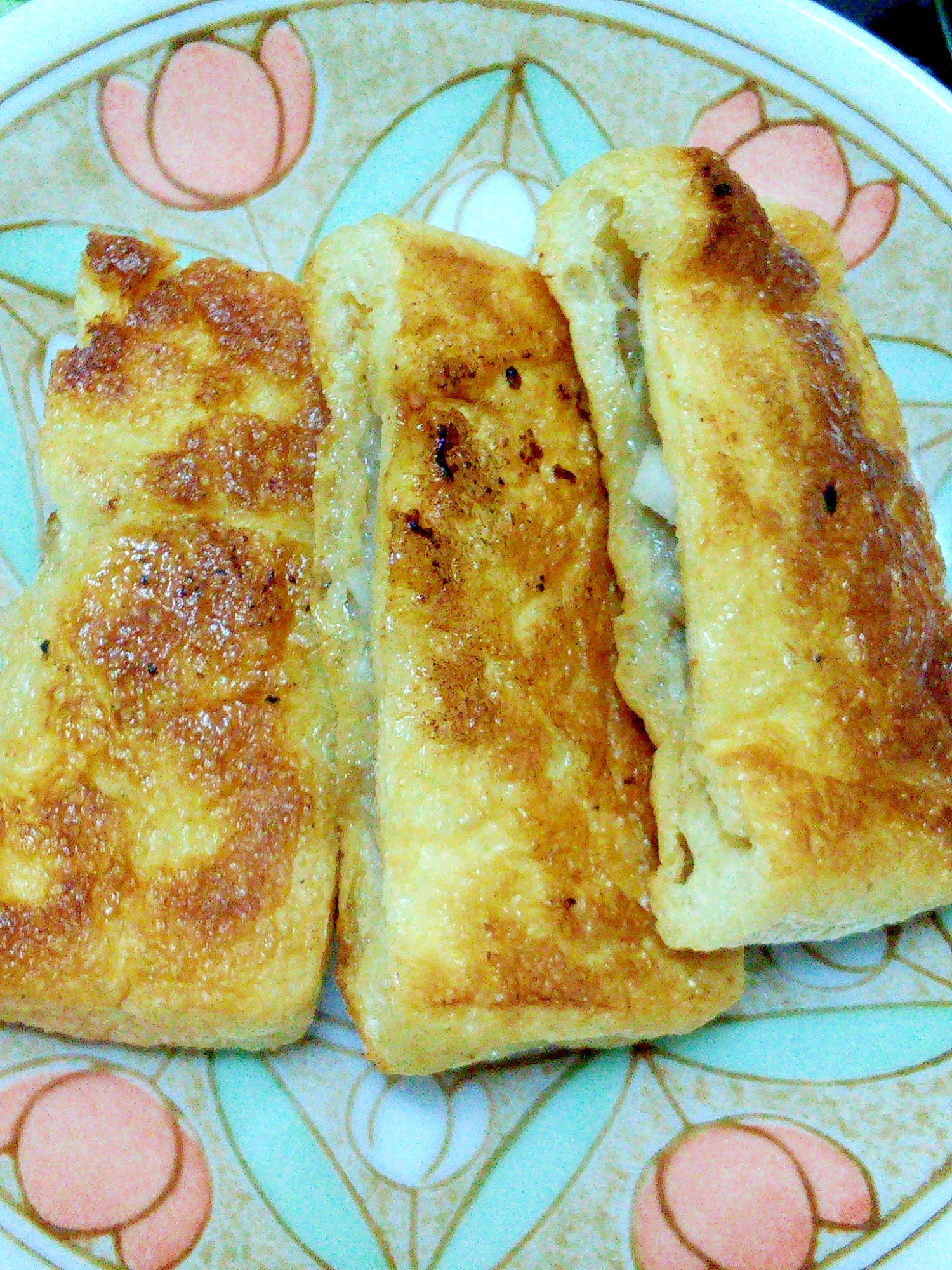 簡単★おつまみ★カブの葉と豚挽き肉の油揚げ包み焼きの写真