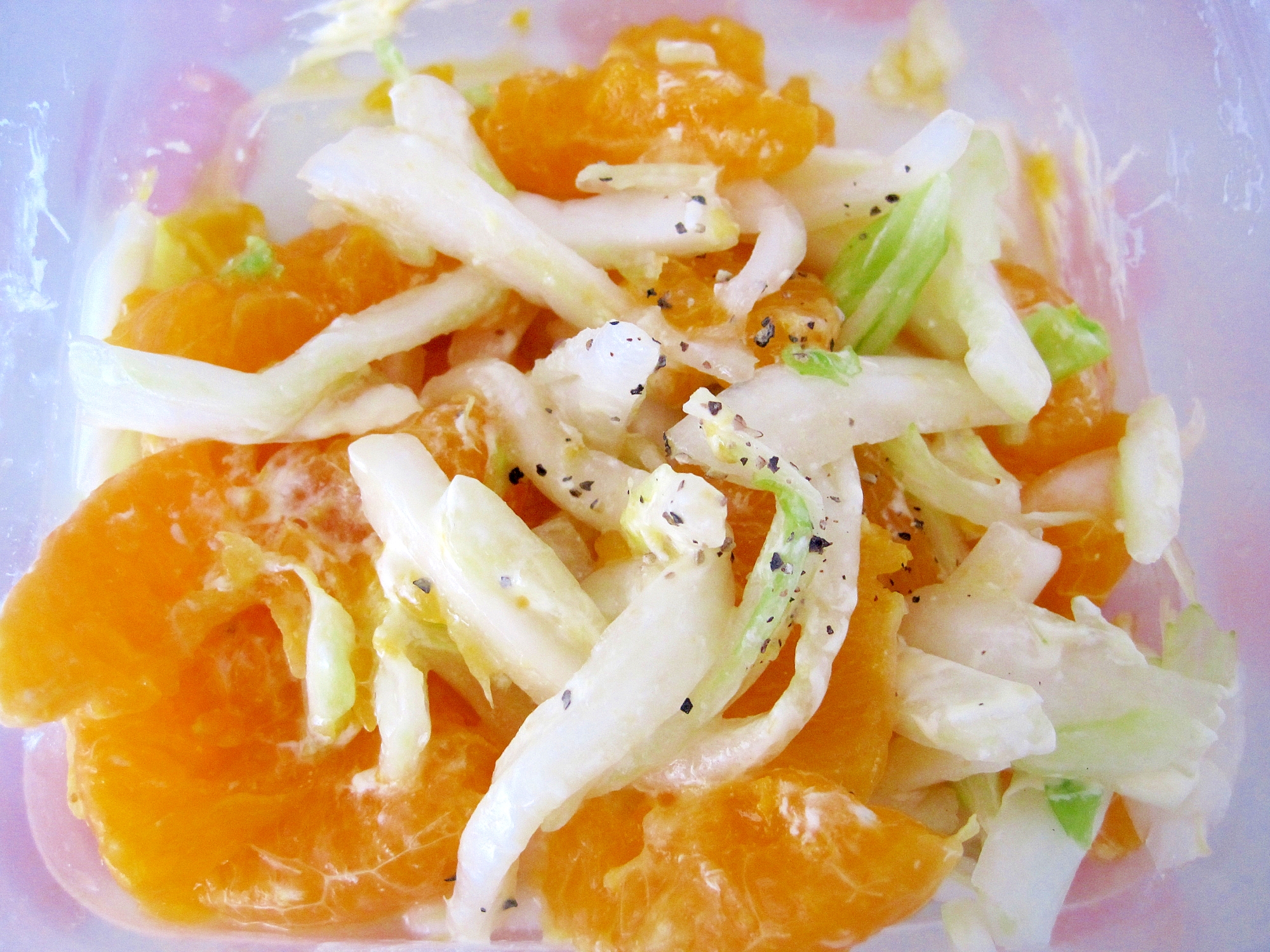 白菜の芯とオレンジのサラダ お手軽レシピで作る Jaグループ
