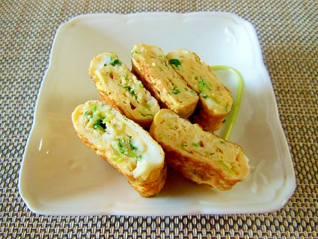 豆苗とエノキタケ入り卵焼き♪の写真
