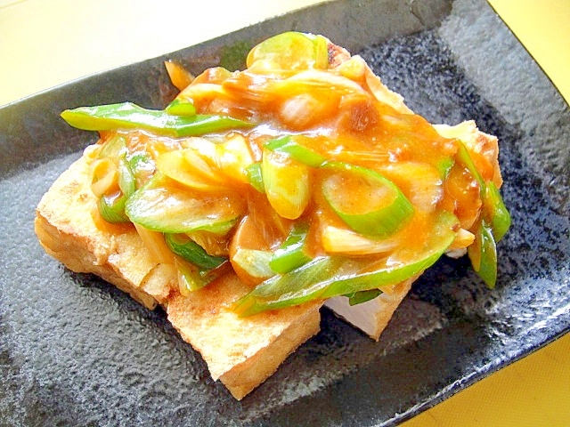 厚揚げのネギ味噌ミートソースがけの写真