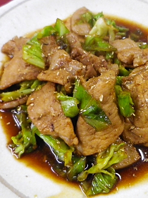 豚キャベツの生姜焼きの写真