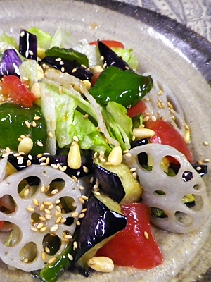 揚げ焼き野菜の簡単サラダの写真