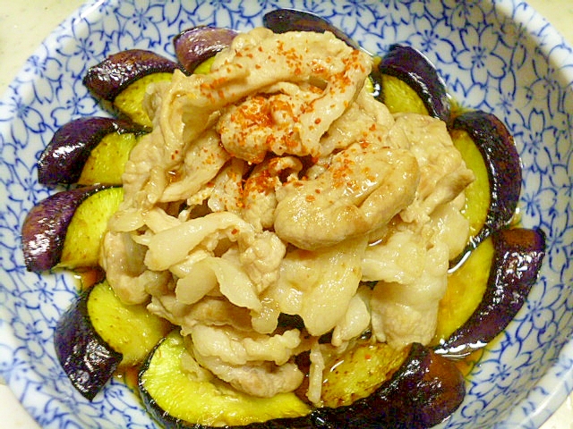 簡単♪おつまみ♪ナスと豚肉のさっぱりめんつゆ和えの写真