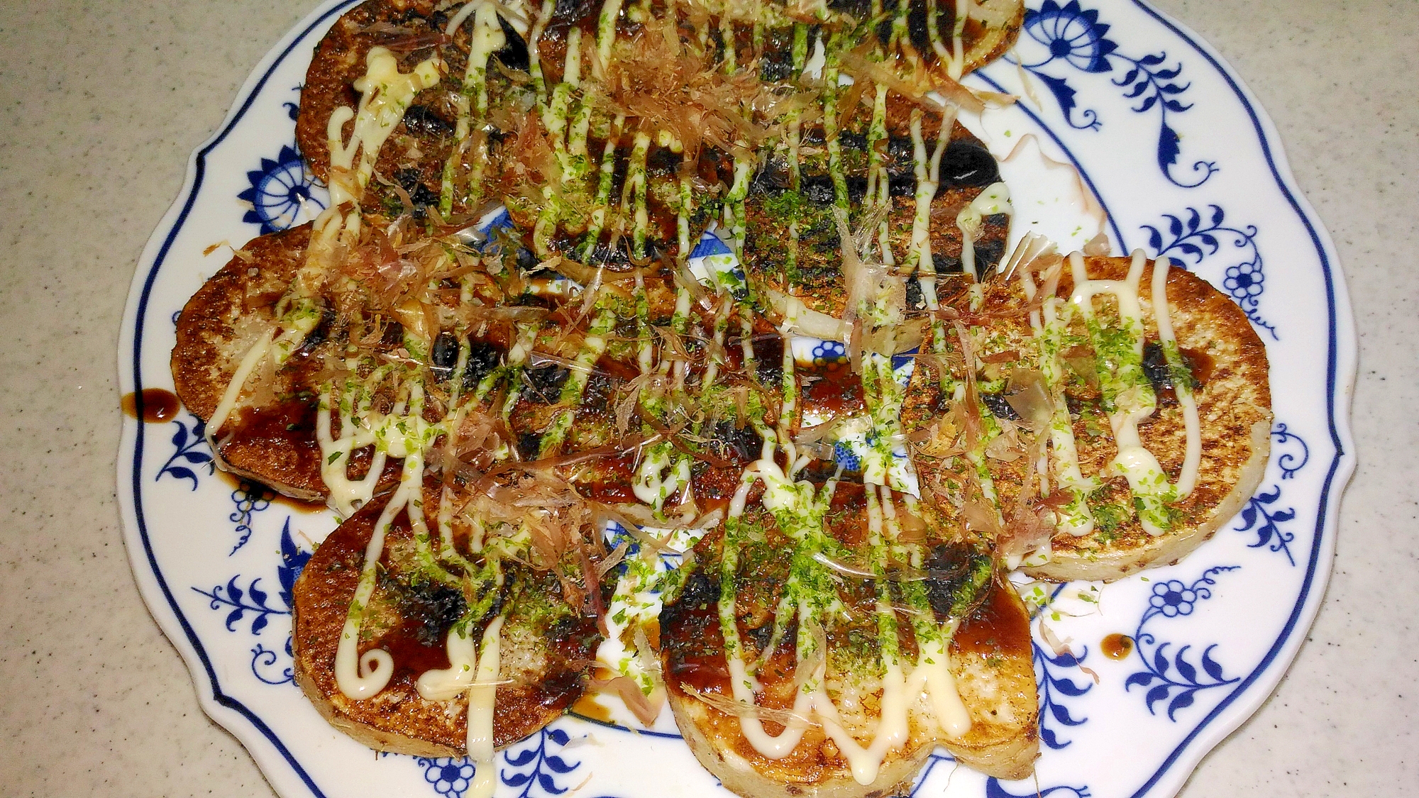 皮付き長芋のお好み焼き風の写真