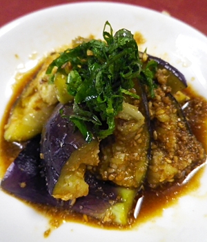 蒸し茄子の簡単ゴマダレあえの写真