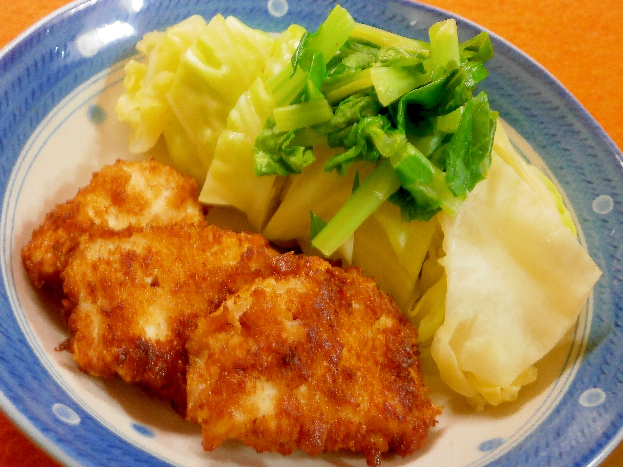 温野菜添え☆和風チキンカツ