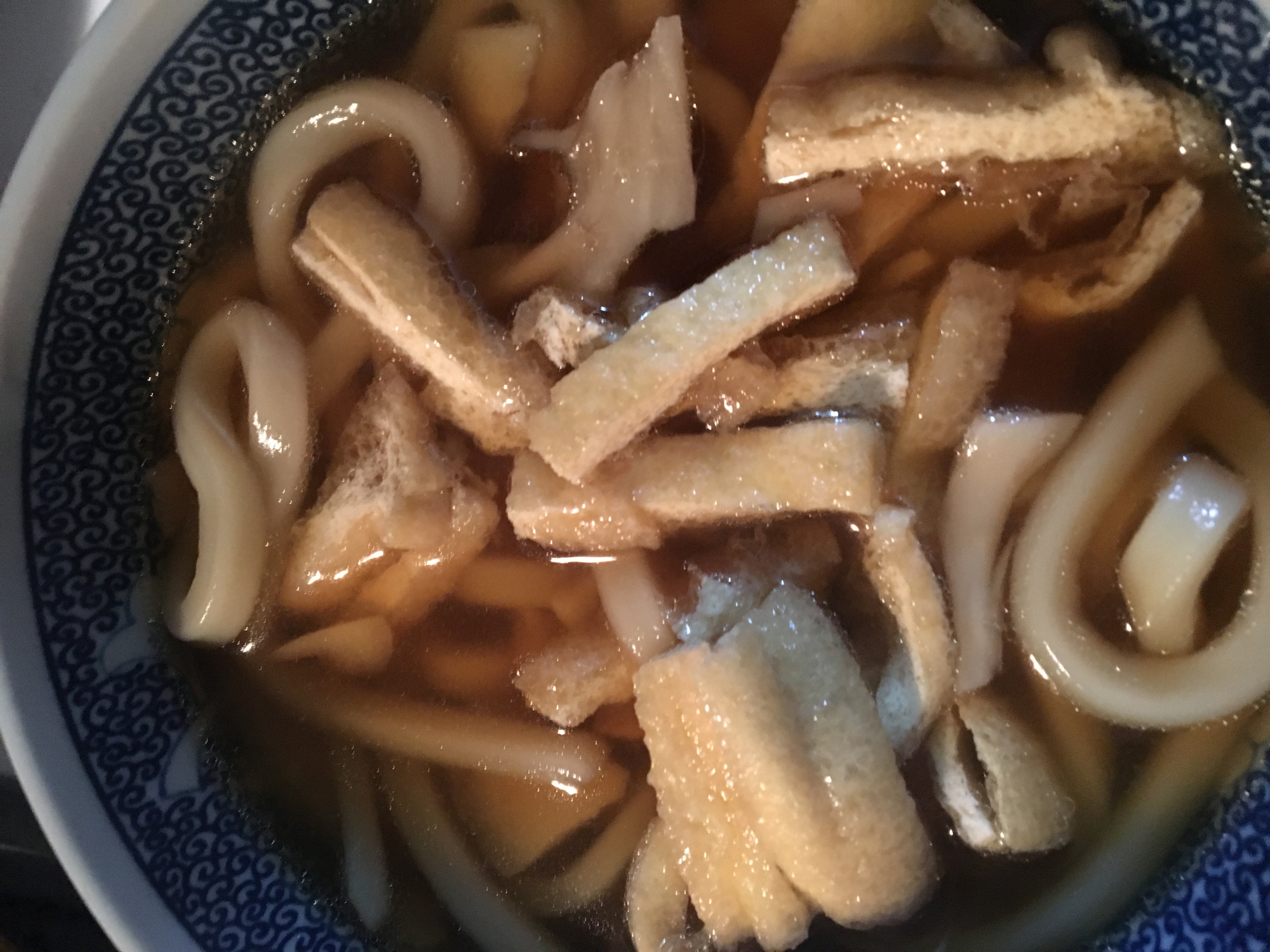 生姜が美味しい薄揚げうどんの写真