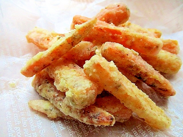 揚げない！フライドにんじん♪青のりチーズ風味の写真