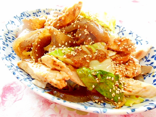 蒟蒻とキャベツと鶏胸肉の赤味噌炒め 旬を味わう お手軽レシピ Jaグループ