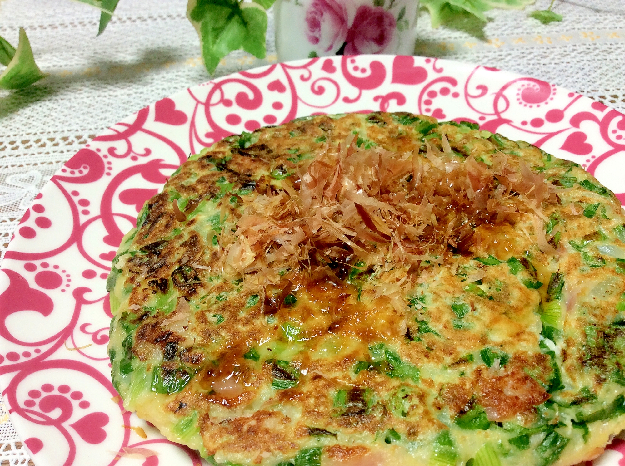 とろふわ♡わけぎの長芋焼きの写真