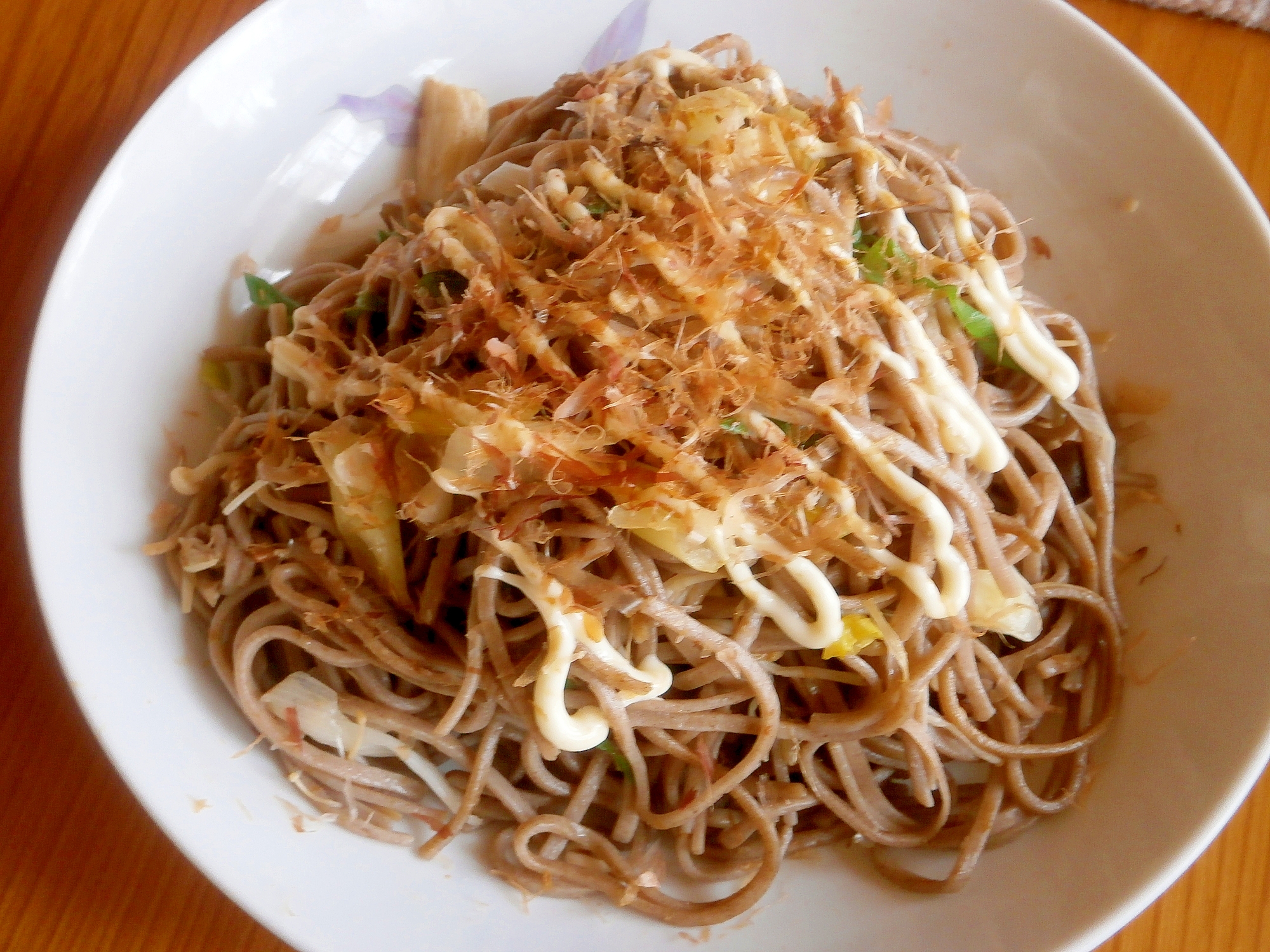 マヨがけ☆たけのこ焼き蕎麦の写真