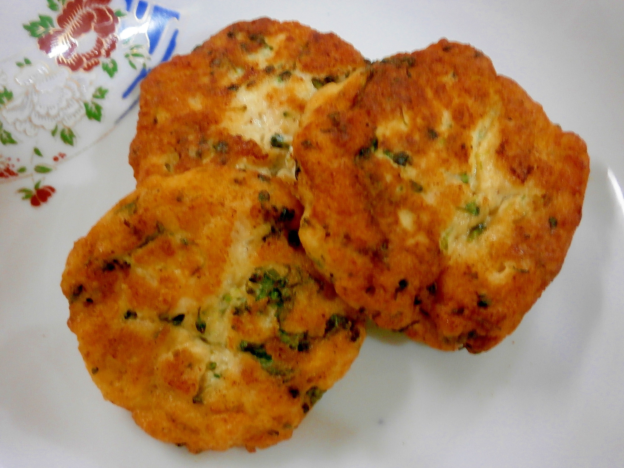 鶏ミンチと豆腐のお焼きの写真