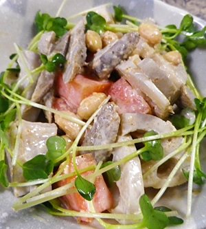根菜大豆の麺つゆマヨあえの写真