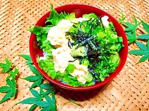 くずし冷や奴丼の写真