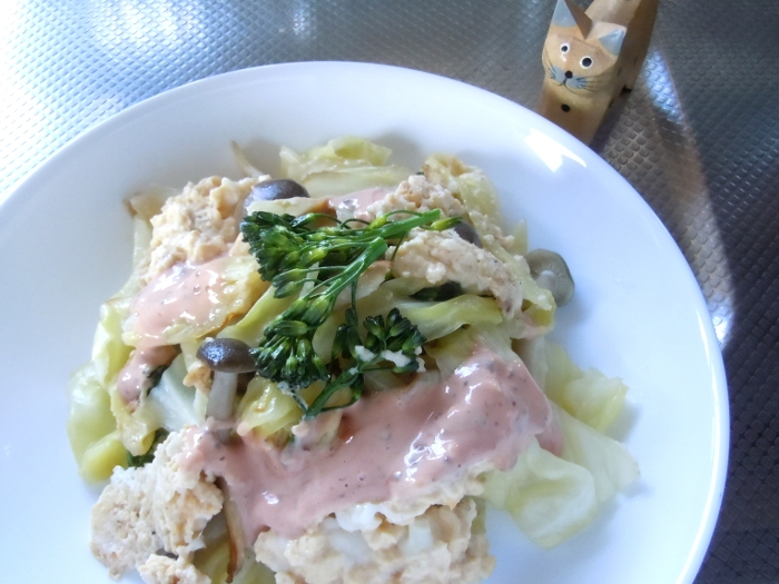 ふんわりスクランブルエッグの野菜炒めの写真
