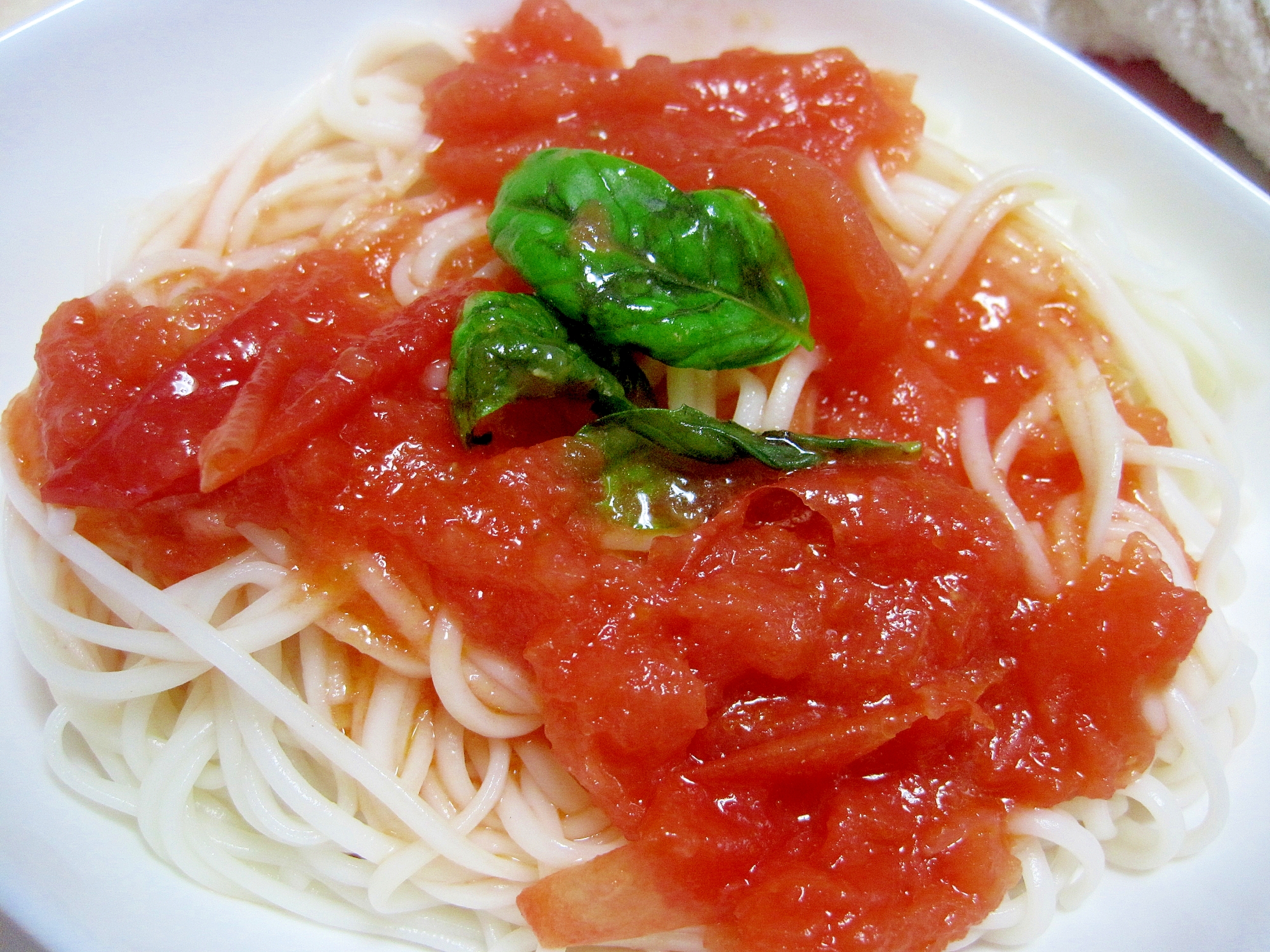 トマトの冷製そうめんの写真