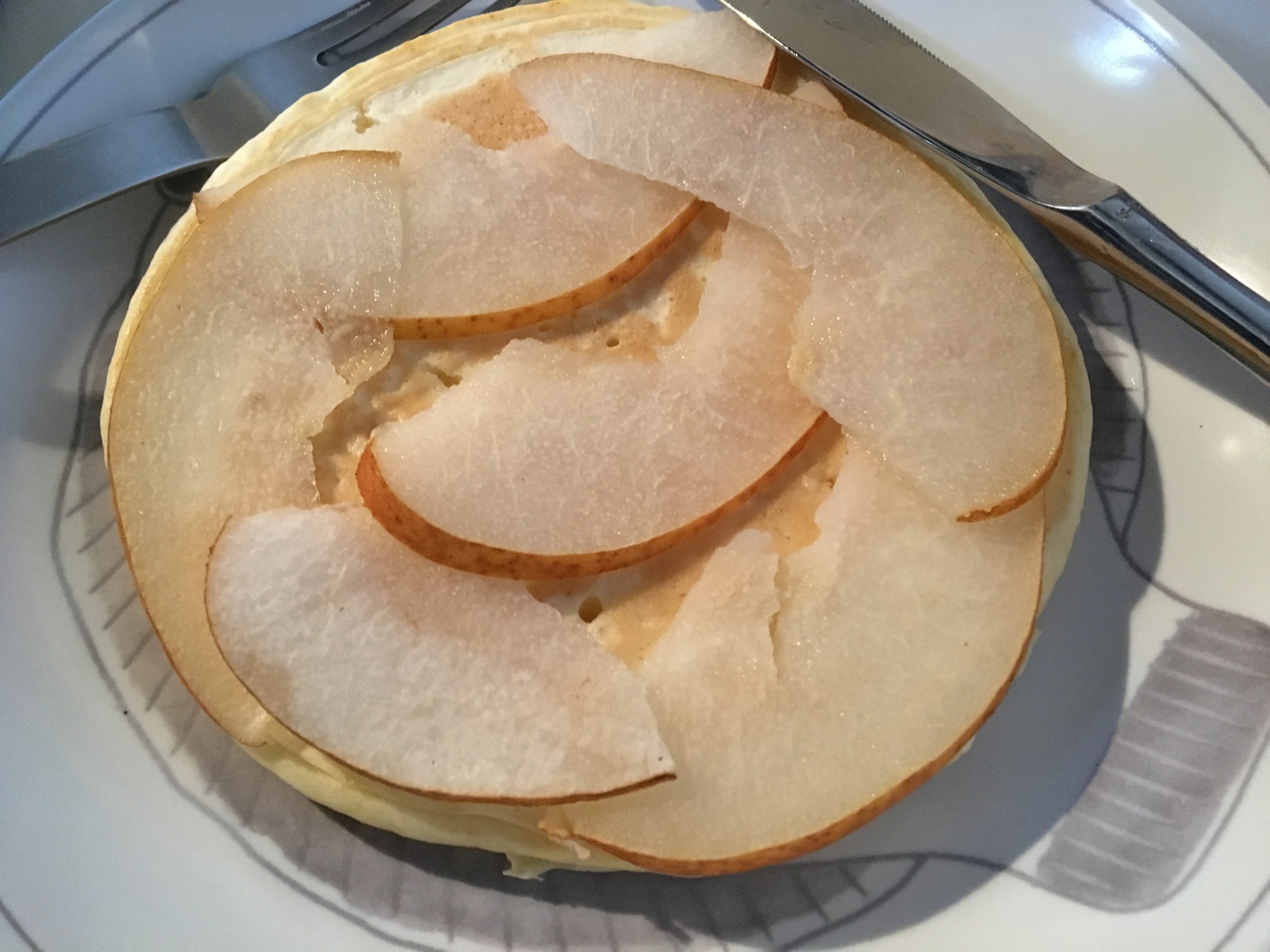 梨のホットケーキ