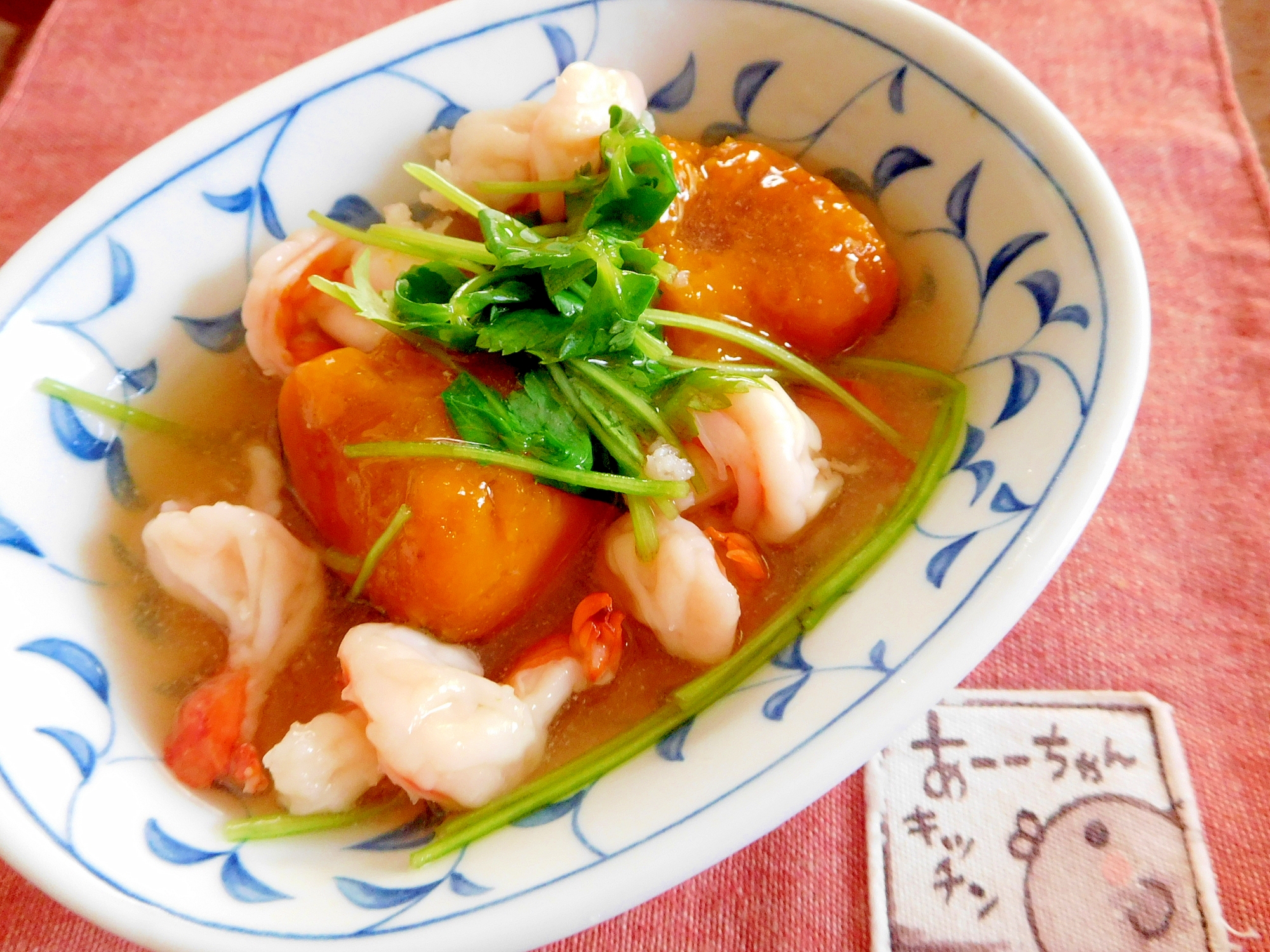 南瓜巾着煮の海老あんかけ 旬を味わう お手軽レシピ Jaグループ