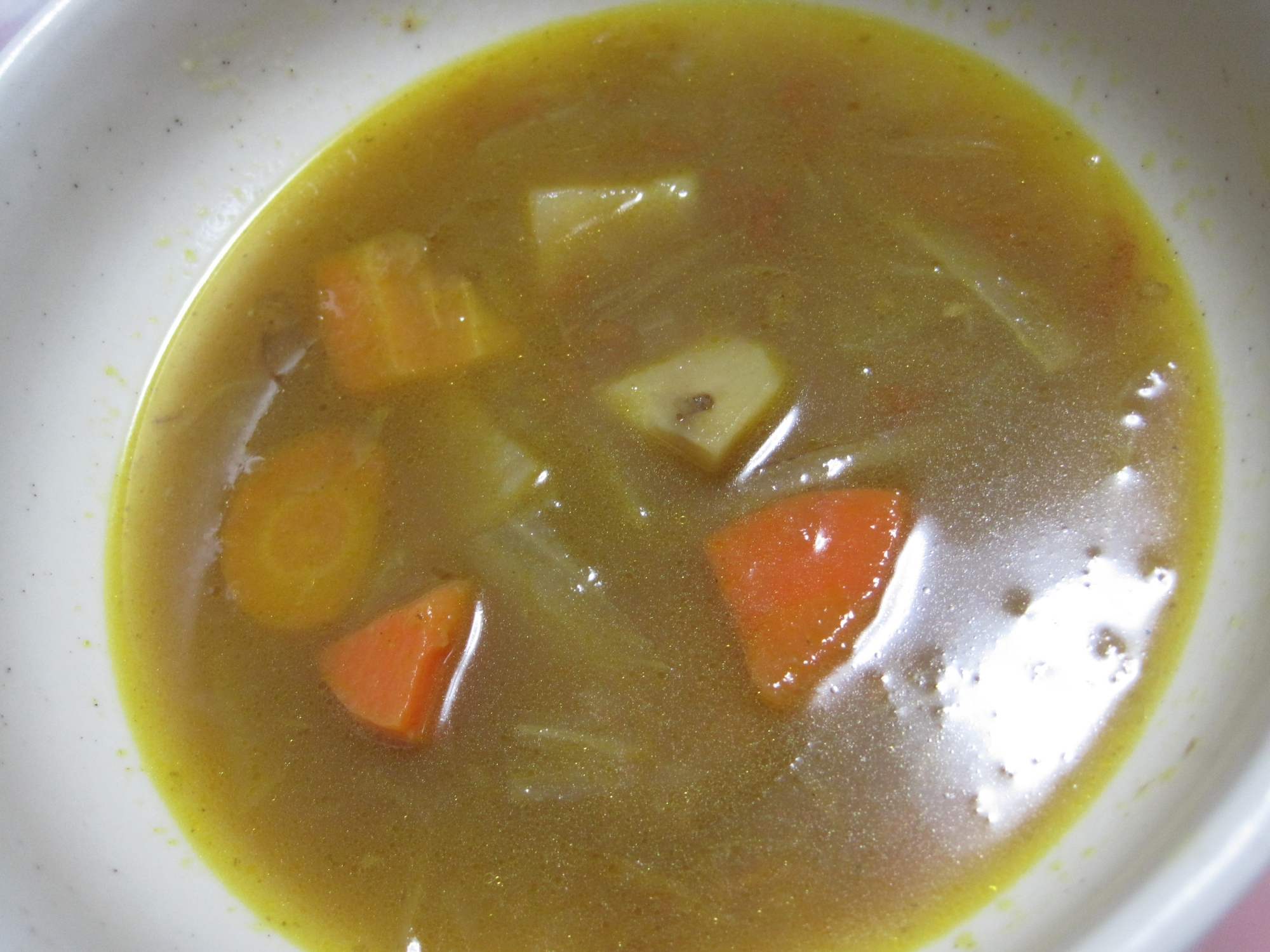 じゃが　玉　人参カレースープの写真