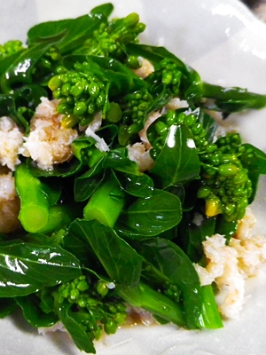 菜の花蟹の甘酢醤油