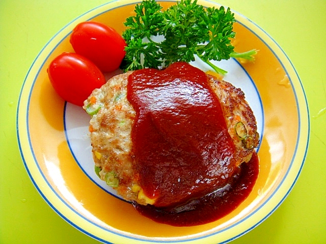 野菜たっぷりハンバーグの写真