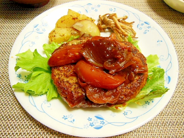 たっぷり野菜のヘルシーハンバーグ♪の写真