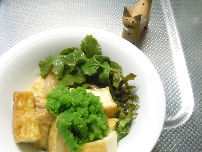 青大根と厚揚げのほっこり煮物の写真