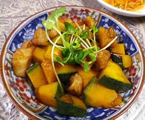焼きかぼちゃはんぺんの檸檬醤油の写真