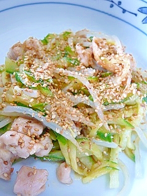 ❤　もやし＆胡瓜＆鶏肉のナムル　❤の写真