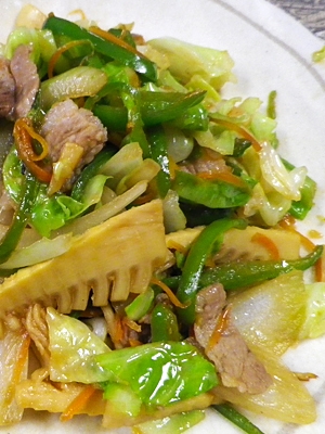 豚バラ柚子胡椒野菜炒めの写真