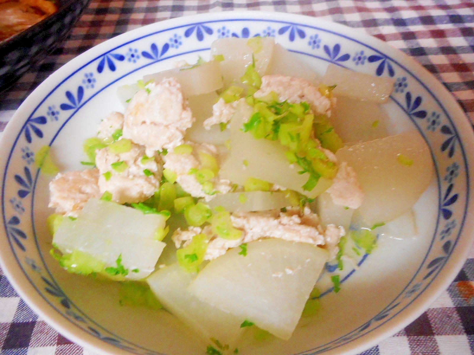 大根とひき肉の白ダシ炒め煮の写真