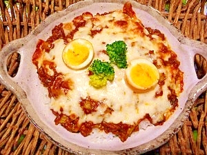 ブロッコリーと茄子☆ミートソースドリアの写真
