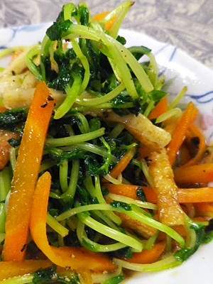 ちくわ豆苗のオイスター醤油炒めの写真