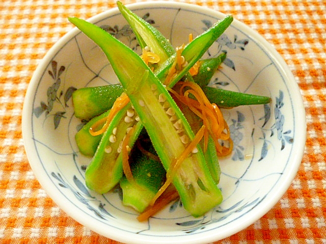 オクラのわさび和えの写真