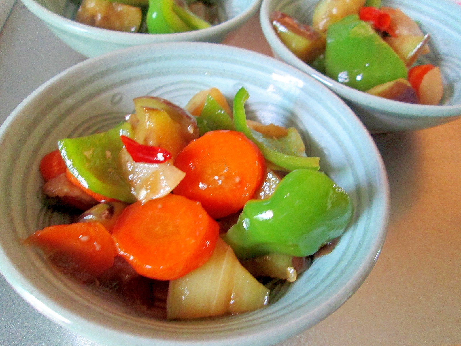 夏野菜のめんつゆ煮の写真
