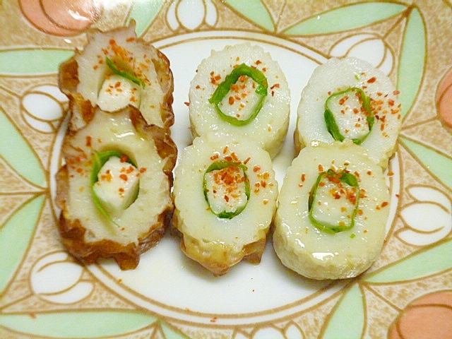 簡単♪ヘルシー♪おつまみ♪大葉と長いものちくわ詰めの写真