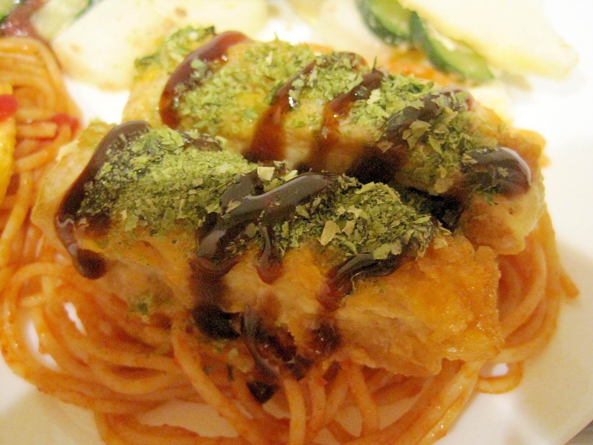 かつ丼風ナポリタンの写真