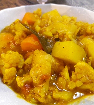 肉無し、野菜カレーの写真